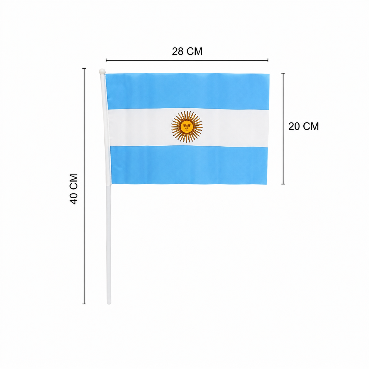 BANDERA ARGENTINA 20X28 C/PALITO