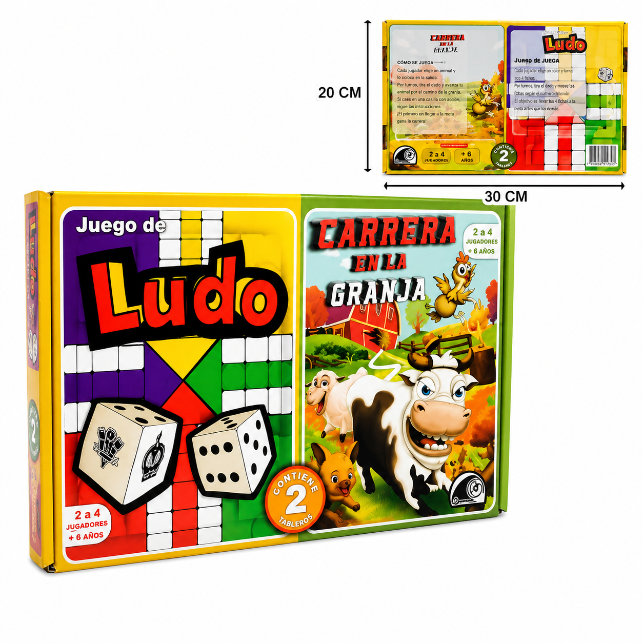 JUEGO DE MESA 2 EN 1 LUDO/CARRERA
