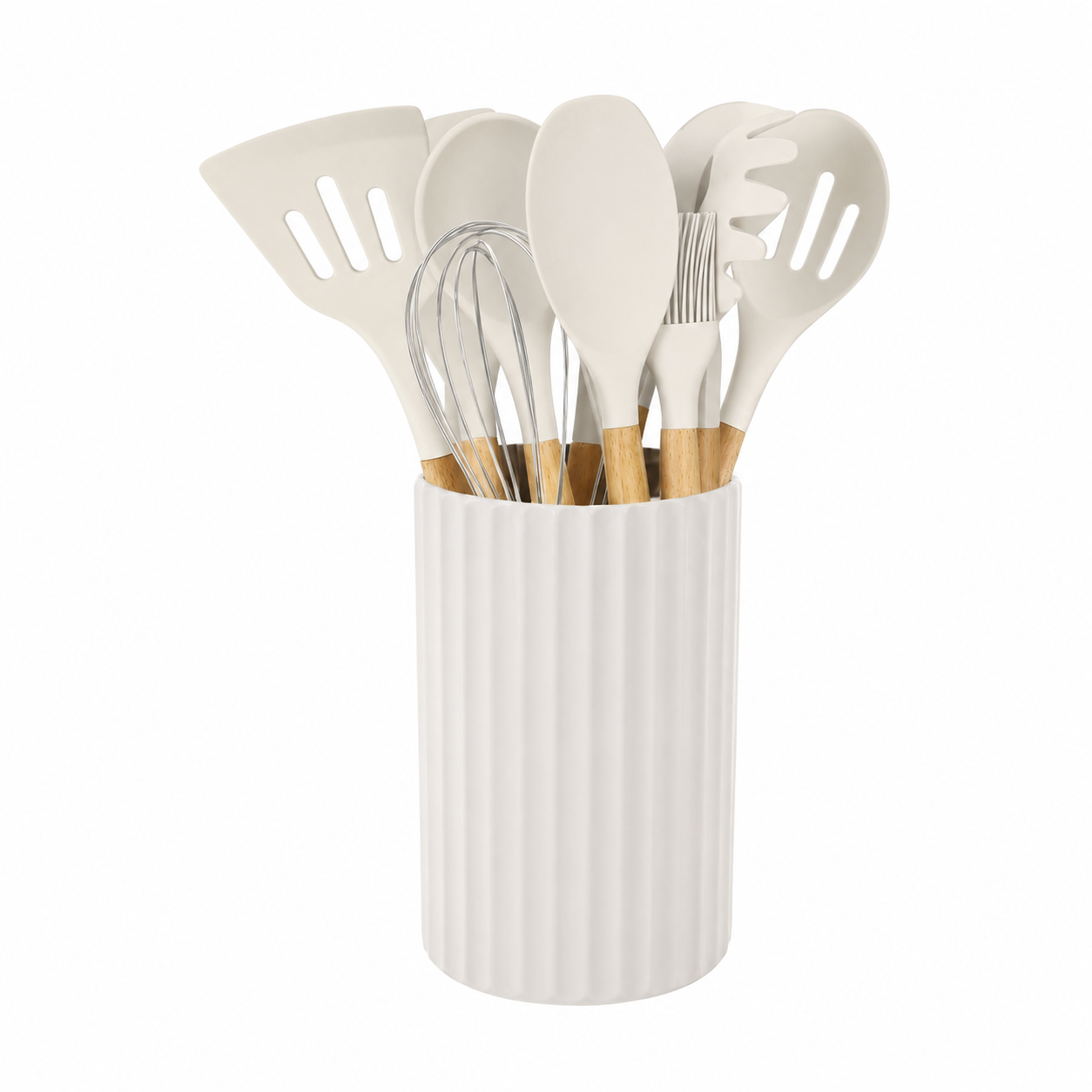 UTENSILLOS PARA COCINA X12 CON CONTENEDOR CAROL
