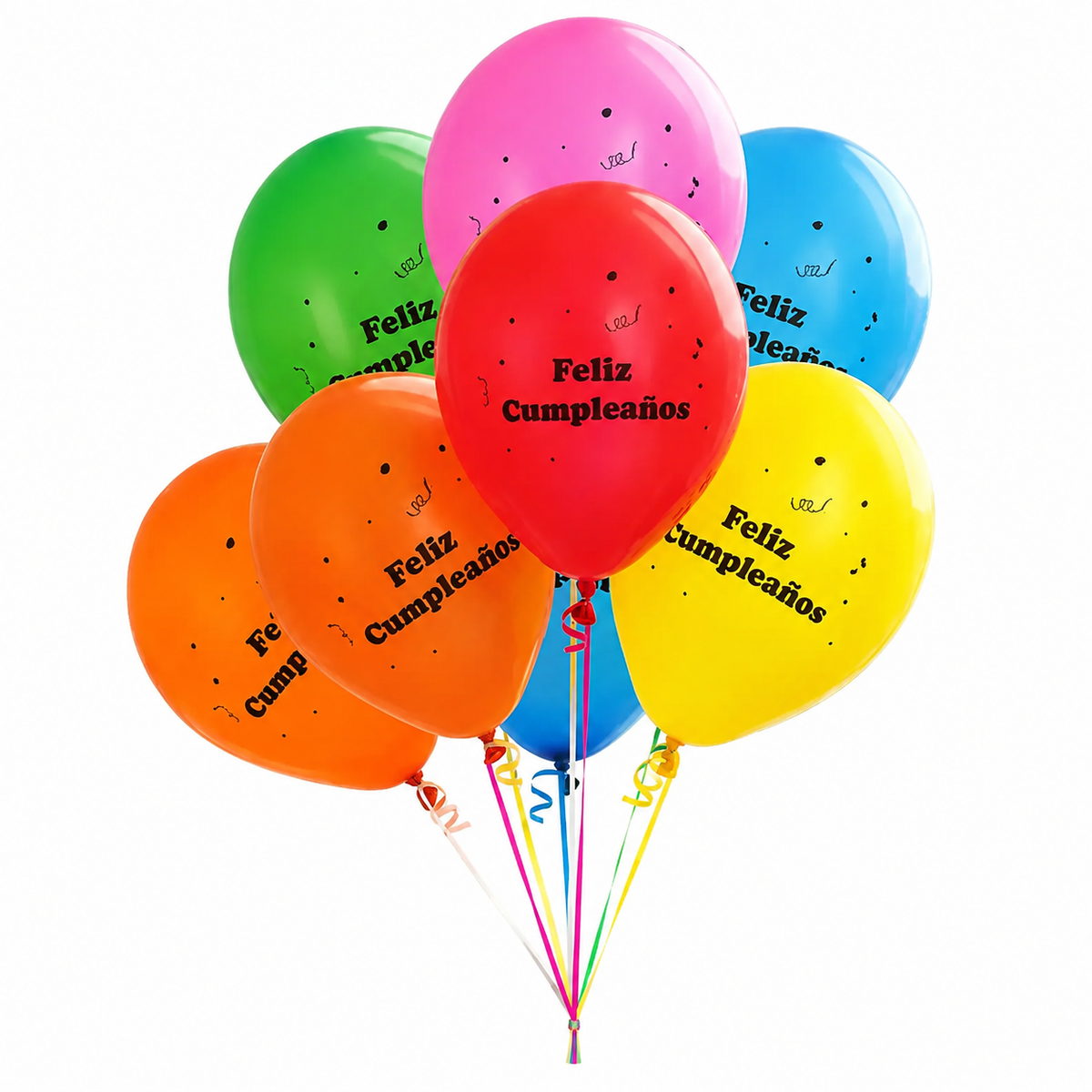 GLOBOS X50 9" SURTIDOS IMPRESO FELIZ CUMPLEAÑOS