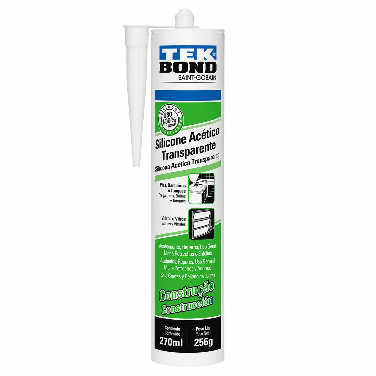 SILICONA TRANSPARENTE 256GR TEKBOND