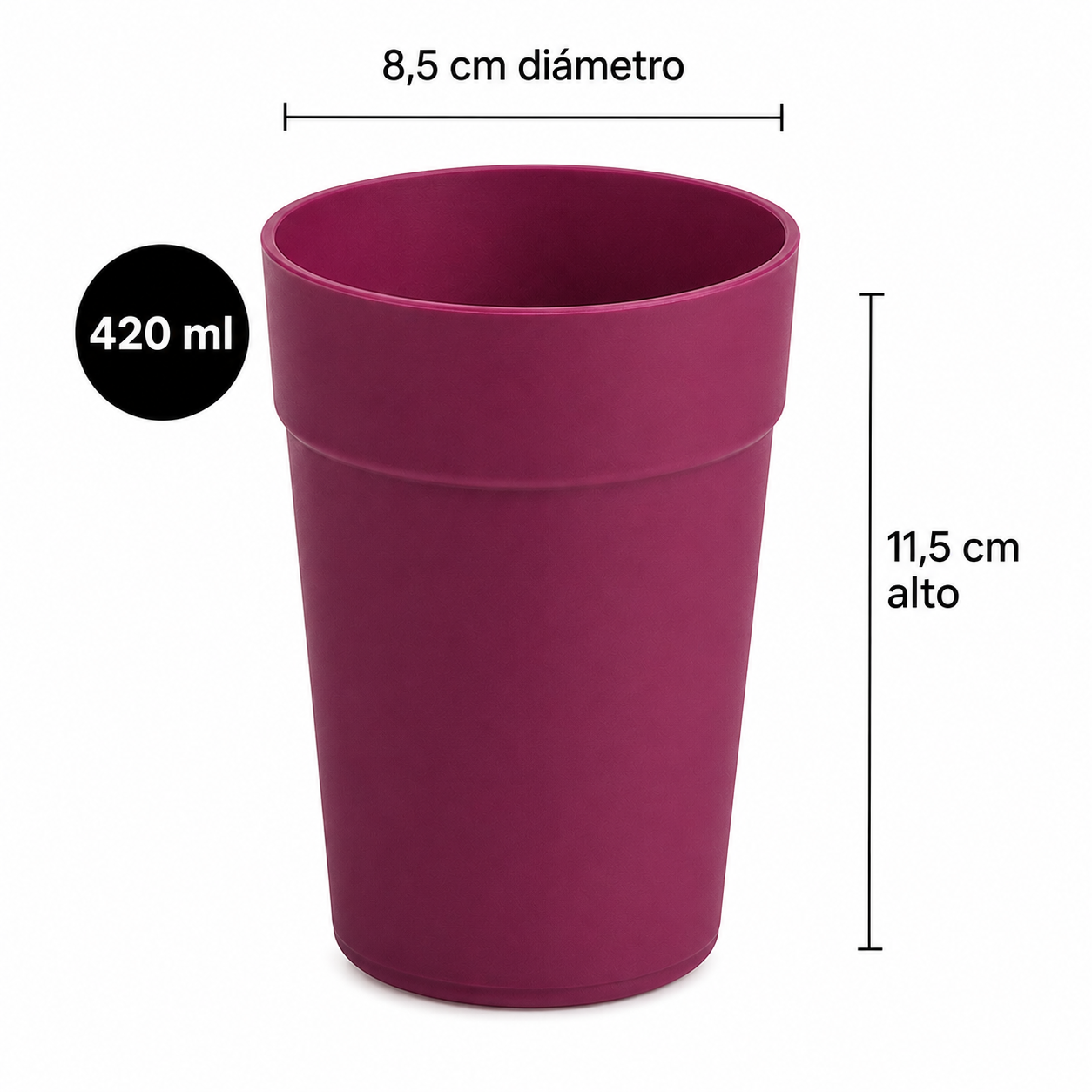 VASO PLASTICO 420CC CAROL