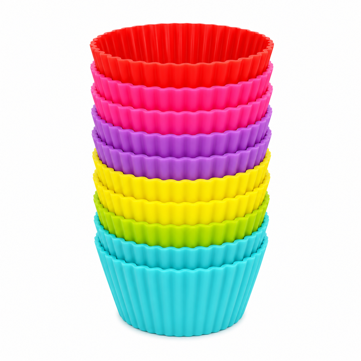 MOLDE MUFFINS INDIVIDUALES X 12 DE SILICONA
